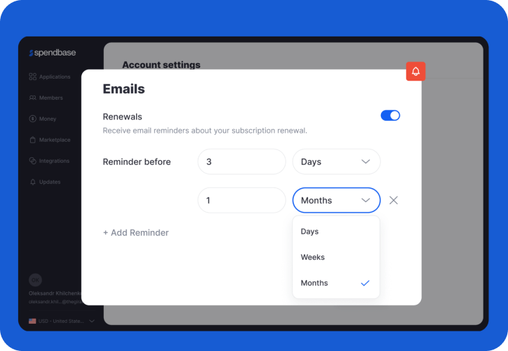 Spendbase updates