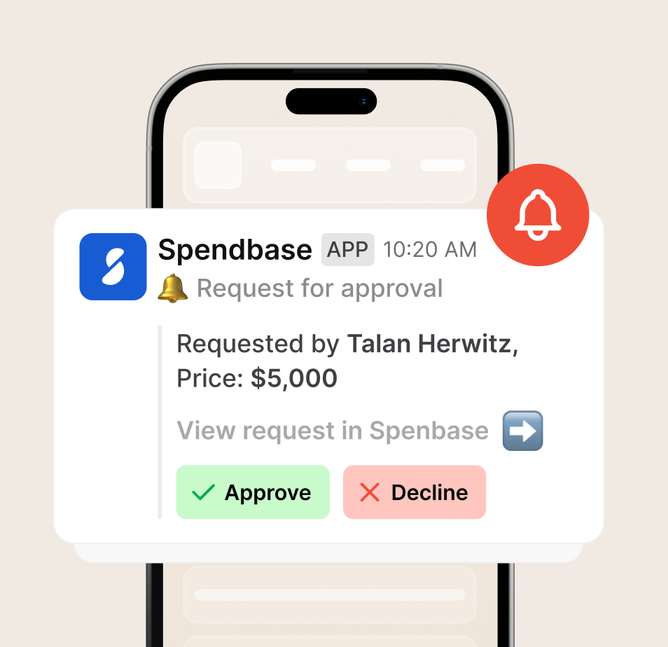 Manage procurement requests from Spendbase 
